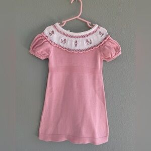JANIE AND JACK Pink Knit Poodle Dress